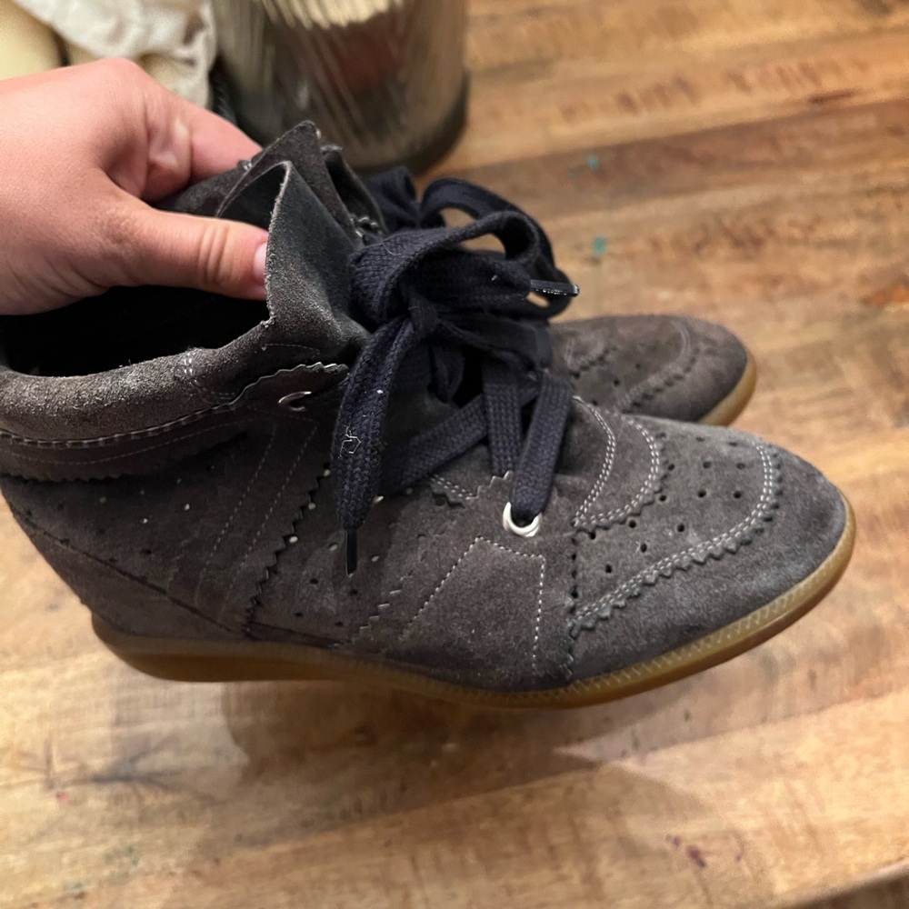 Isabel Marant Bobby Black Sneaker Wedges